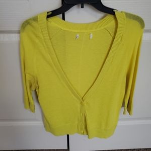 Yellow button down  cardigan